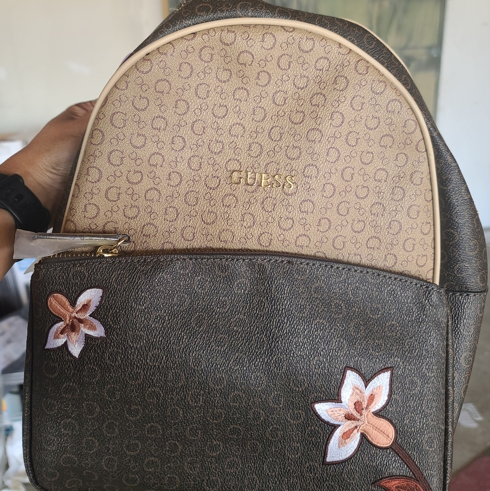 GUESS Brown and Tan Women's Bag